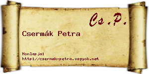 Csermák Petra névjegykártya